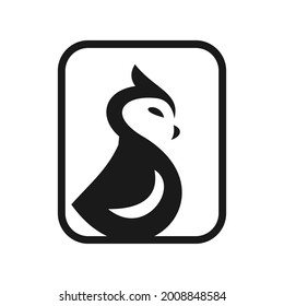 owl logo design sillhouette vector