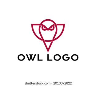 Owl Logo Design Technology Logo Design Stock Vector (Royalty Free ...