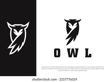 owl logo design. logo template