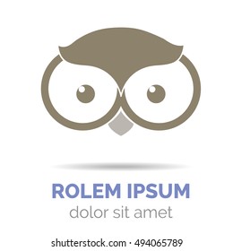 owl logo design template illustration