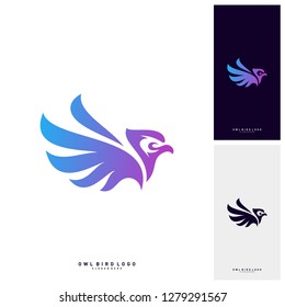 Owl Logo Design Template Vector. Bird logo Concept Vector