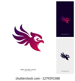 Owl Logo Design Template Vector. Bird logo Concept Vector