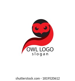Ilustración vectorial de la plantilla de diseño del logotipo de búho

