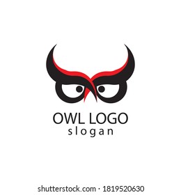 Owl logo design template vector illustration
