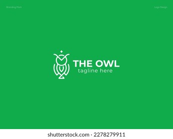 Owl logo design template vector