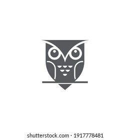 Owl logo design with Two colour concept and creative