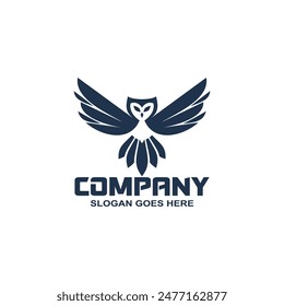 Owl logo design in vector