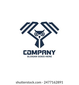 Owl logo design in vector