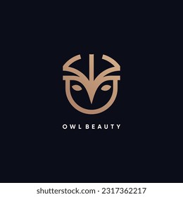 Owl logo design vector with creative abstract idea