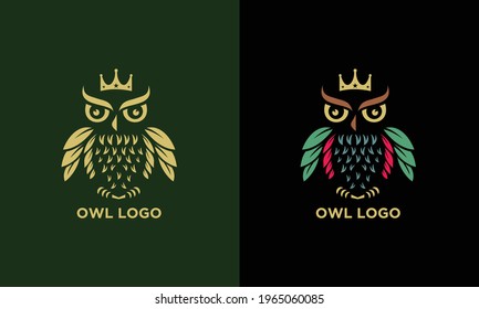 Owl logo design vector exclusive concept