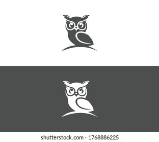 owl logo design vector format