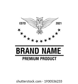 Owl logo design, vector icon.