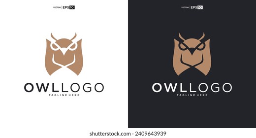 Owl logo design vector icon concept