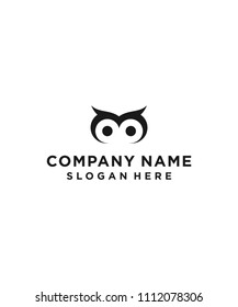 owl logo design vector illustration template
