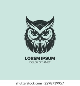 Owl Logo Design ,Vector Illustration, Logo Template
