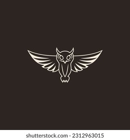 Owl logo design vector illustration