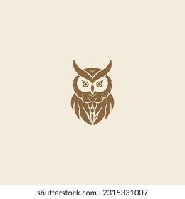 Owl logo design vector illustration
