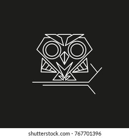 owl logo design vector illustration on white background