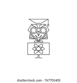 owl logo design vector illustration on white background