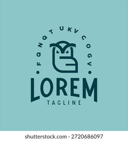 Ilustración de silueta de Vector de diseño de logotipo de búho