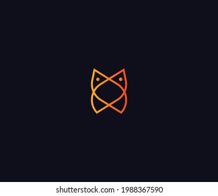 plantilla vectorial de diseño de logotipo de owl