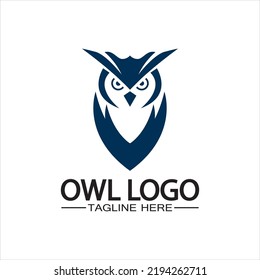 Owl logo design vector template