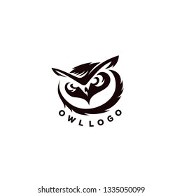 owl logo designs concept, night hunter logo designs template