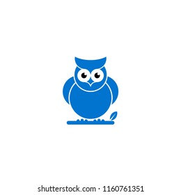 owl logo designs on isolated white background