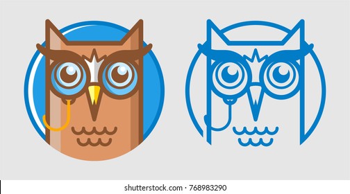 owl logo for education, education logo, college logo
