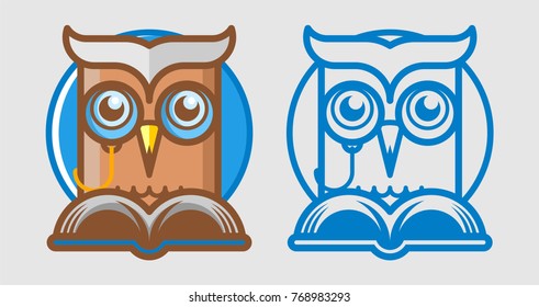 owl logo for education, education logo, college logo