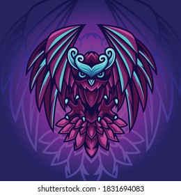 Owl Logo Esport Owl Mascot Logo Stock Vector Royalty Free 1831694083