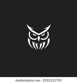 Logotipo da coruja design de vetor plano