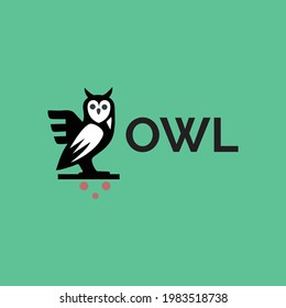 Plantilla vectorial libre de logotipo de búho   