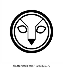owl logo graphic design concept. Editable owl element, can be used as logotype, icon, template in web and print. isolated on white background