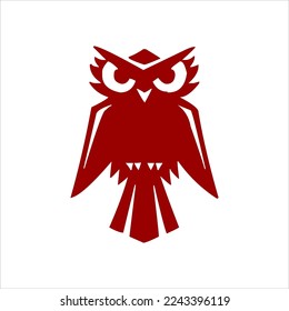 owl Logo-Grafikdesign-Konzept. Editable owl Element, kann als Logotyp, Symbol, Vorlage im Web und Druck verwendet werden. einzeln auf weißem Hintergrund