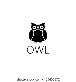 owl logo graphic design concept. Editable owl element, can be used as logotype, icon, template in web and print 