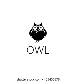 owl logo graphic design concept. Editable owl element, can be used as logotype, icon, template in web and print 