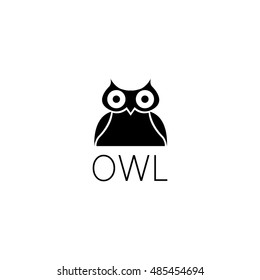 owl logo graphic design concept. Editable owl element, can be used as logotype, icon, template in web and print 