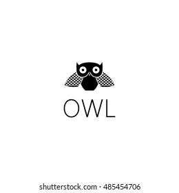 owl logo graphic design concept. Editable owl element, can be used as logotype, icon, template in web and print 