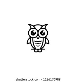 Owl logo graphic out line template download vector