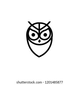 owl logo graphic out line template download vector