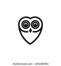 owl logo graphic out line template download vector