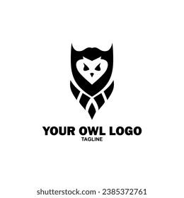 Logo de Owl. Icono de búho disponible en vector.