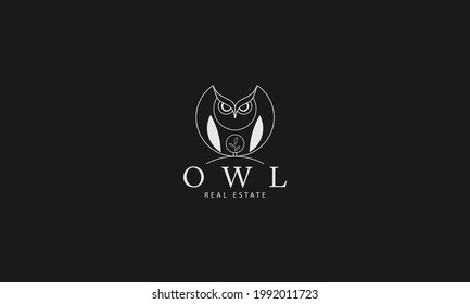 Owl logo and icon concept. Abstract owl logo design