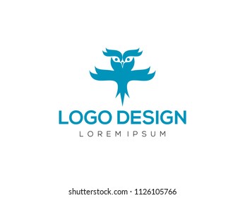 Owl logo and icon concept. Logo available in vector