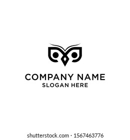Owl logo and icon concept. Logo available in vector. Linear style.