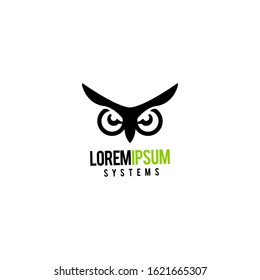 Owl logo and icon concept. Logo available in vector. modern flat vector style.