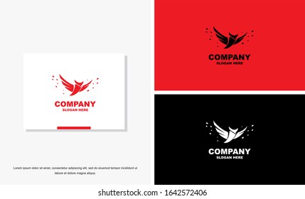 Owl logo and icon concept. Logo available in vector. Linear style.