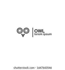 Owl Logo und Icon Konzept. Logo in Vektorillustration erhältlich. Linearer Stil