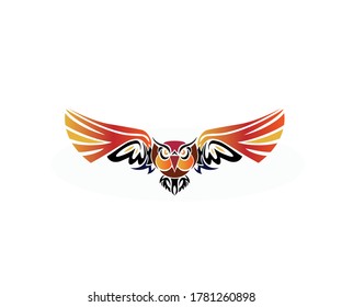 Owl logo and icon concept. Logo available in vector. Linear style.